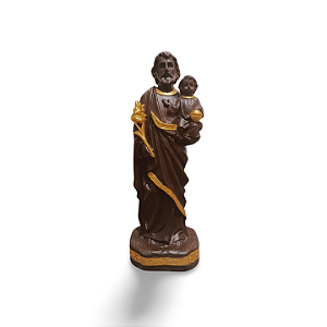 São José e Menino Jesus, 20cm, Gesso, Peça Única, Decoração Religiosa