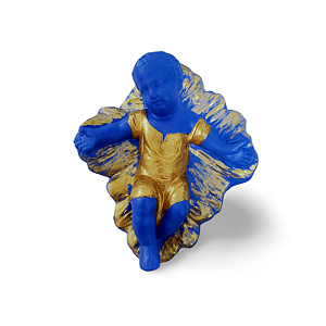 Menino Jesus, 14cm, Gesso, Peça Única, Artesanal, Decoração Religiosa