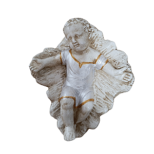 Menino Jesus, 14cm, Gesso, Peça Única, Artesanal, Decoração Religiosa