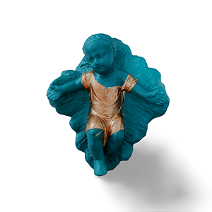 Menino Jesus, 14cm, Gesso, Peça Única, Artesanal, Decoração Religiosa