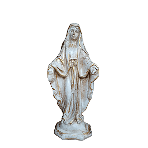 Nossa Senhora das Graças, 22cm, Gesso, Peça Única, Decoração Religiosa