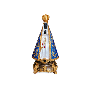 Nossa Senhora Aparecida, 21cm, Gesso, Peça Única, Decoração Religiosa