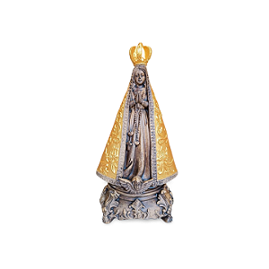 Nossa Senhora Aparecida, 21cm, Gesso, Peça Única, Decoração Religiosa