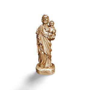 São José e Menino Jesus, 20cm, Gesso, Peça Única, Decoração Religiosa
