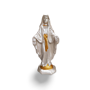 Nossa Senhora das Graças, 22cm, Gesso, Peça Única, Decoração Religiosa