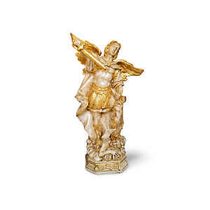 São Miguel Arcanjo, 30cm, Gesso, Peça Única, Decoração Religiosa