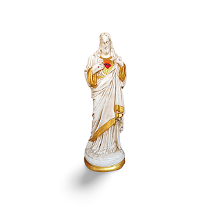 Sagrado Coração de Jesus, 32cm, Gesso, Peça Única, Decoração Religiosa