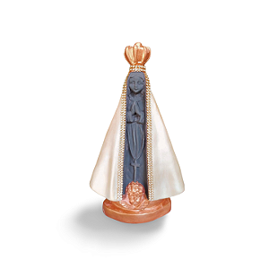 Nossa Senhora Aparecida, 25cm, Gesso, Peça Única, Decoração Religiosa