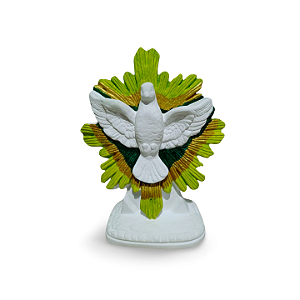 Divino Espírito Santo 16cm em Gesso – Imagem Religiosa Artesanal