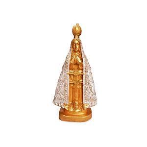 Nossa Senhora Aparecida 21cm em Gesso – Imagem Religiosa Artesanal Detalhada