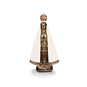 Nossa Senhora Aparecida 40cm em Gesso – Imagem Grande Artesanal de Alto Padrão