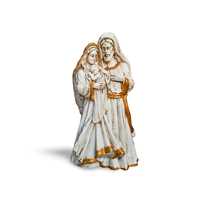 Sagrada Família 28cm em Gesso – Escultura Religiosa Artesanal
