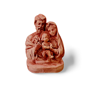 Sagrada Família 13cm em Gesso – Imagem Religiosa Artesanal