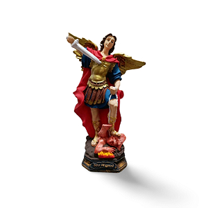 São Miguel Arcanjo 30cm em Gesso – Imagem Religiosa Grande Artesanal