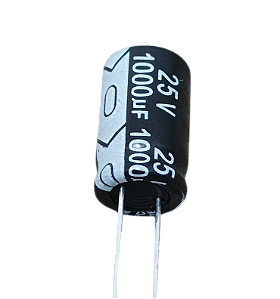 Capacitor eletrolítico 1.000uF x 25V