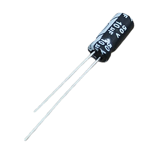 Capacitor eletrolítico 10uF x 50V