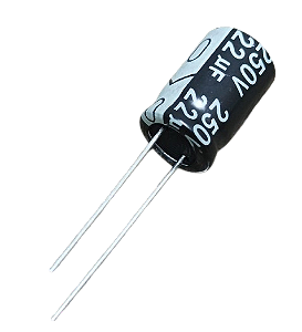 Capacitor eletrolítico 22uF x 250V