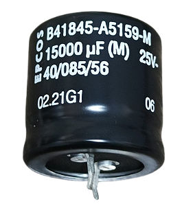Capacitor eletrolítico 15.000uF x 25V