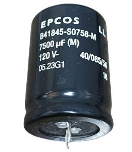 Capacitor eletrolítico 7.500uF x 120V
