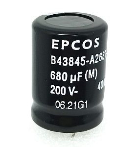 Capacitor eletrolítico 680uF x 200V