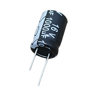 Capacitor eletrolítico 1.000uF x 16V