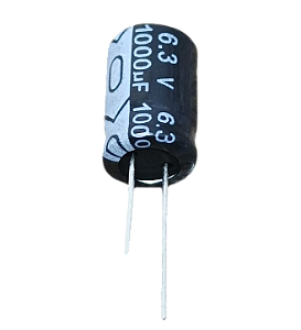 Capacitor eletrolítico 1.000uF x 6,3V