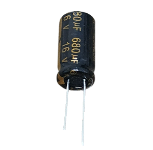 Capacitor eletrolítico 680uF x 16V