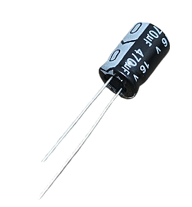Capacitor eletrolítico 470uF x 16V