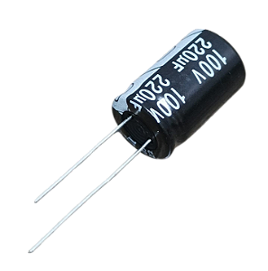 Capacitor eletrolítico 220uF x 100V