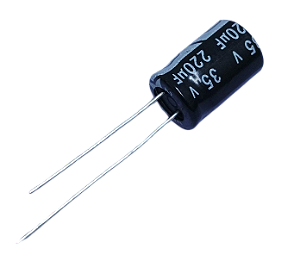 Capacitor eletrolítico 220uF x 35V
