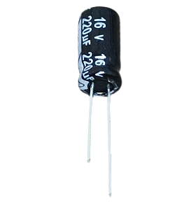 Capacitor eletrolítico 220uF x 16V