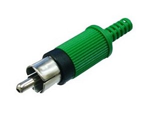 Plug RCA macho plástico * verde