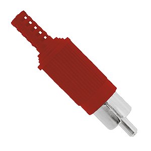 Plug RCA macho plástico * vermelho