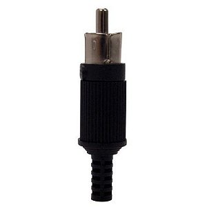 Plug RCA macho plástico * preto