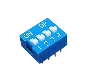 Dip switch 04 vias azul