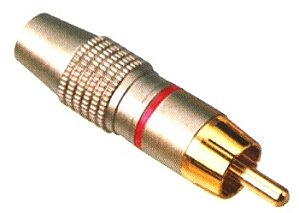Plug RCA macho metal * vermelho