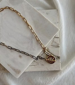 Colar Elos Pequenos com Banho Duplo