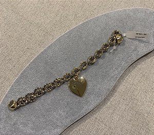 Pulseira Elos Banho Ouro e Ródio com Pingente