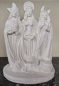 Deusa Triplice 28cm Gesso Cru