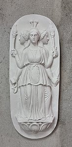 Placa de Parede Triplice 30cm Gesso Cru