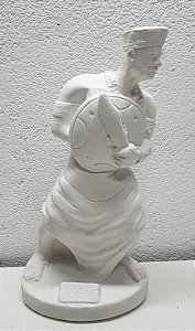 Orixá Ogum 23cm Gesso Cru