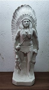 Cabocla Jurema 50cm Gesso Cru