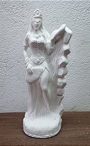 Orixá Oxum na Cacheira 23cm Gesso Cru