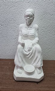 Preta Velha 23cm Gesso Cru