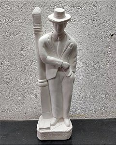Zé Pilintra Poste 23cm Gesso Cru