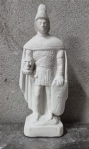 Ogum Mege da Calunga 23cm Gesso Cru