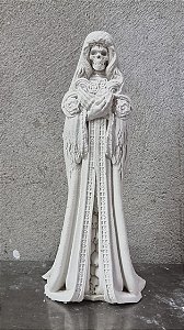 Rosa Caveira 25cm Gesso Cru