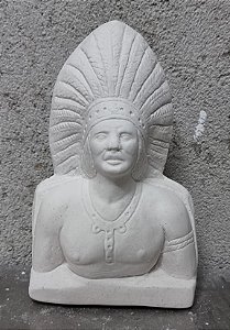 Busto Pena Branca 16x10cm Gesso Cru