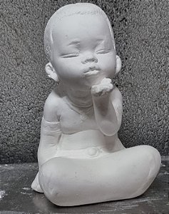 Ere Africano 17cm Gesso Cru