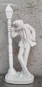 Zé Pilintra no Poste 30cm Gesso Cru